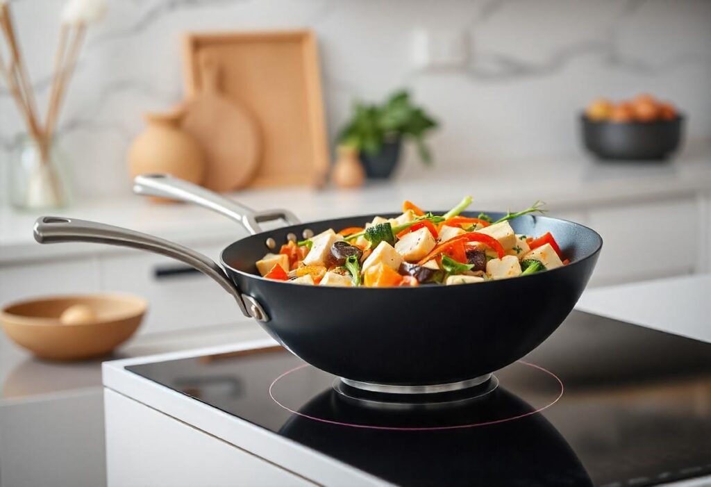 A wok in action—a vital tool for quick and flavorful Asian dishes.