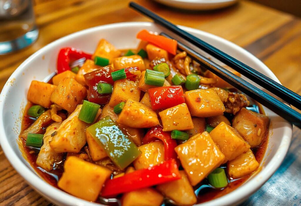 A vibrant plate of homemade stir-fried vegetables and rice, symbolizing easy Asian recipes.